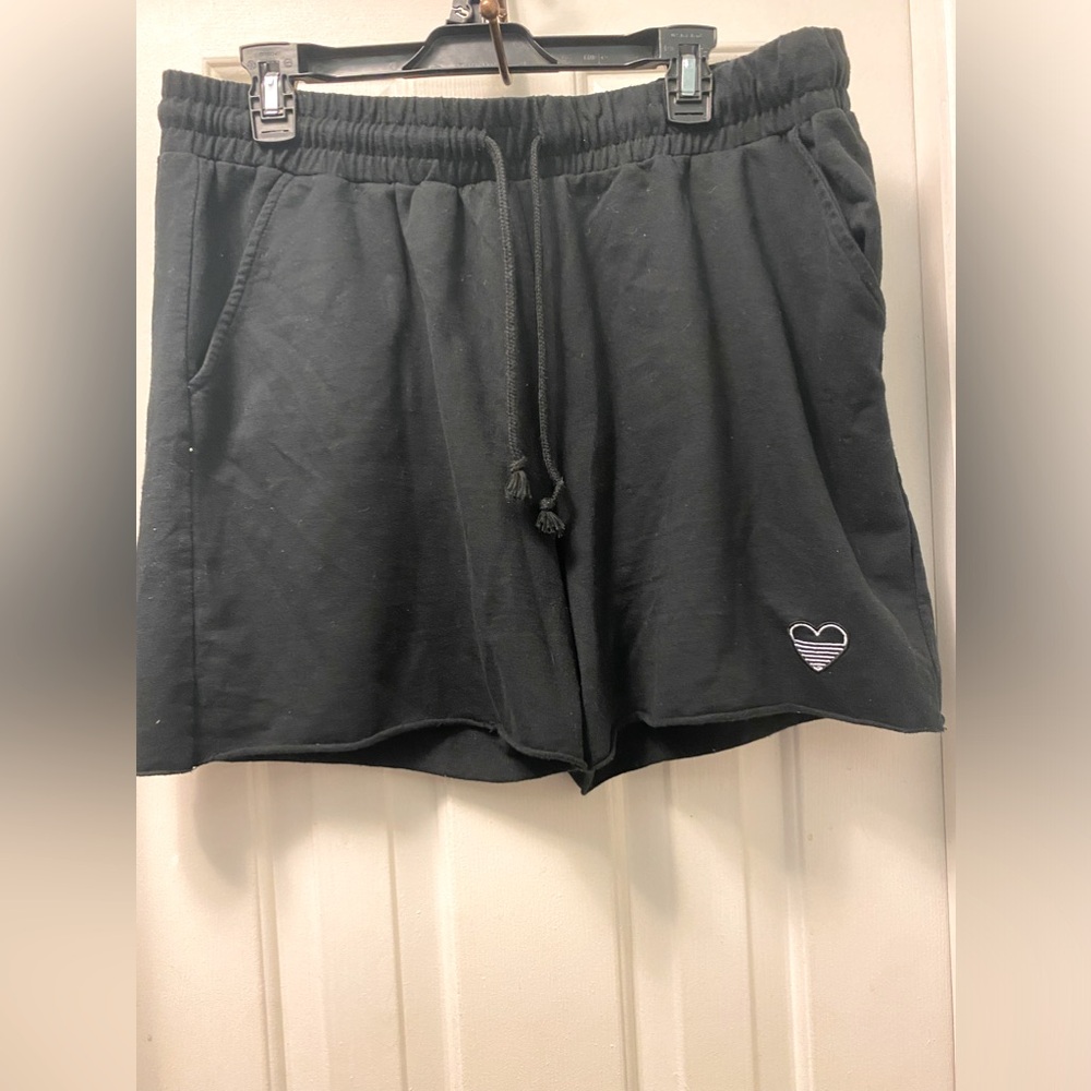 Black Heart Logo Shorts